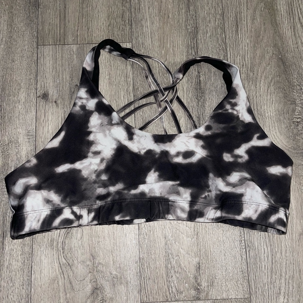 black & white sports bra